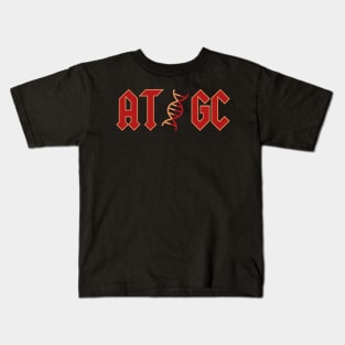 AT GC Vintage AC/DC Molecular genetic code Kids T-Shirt